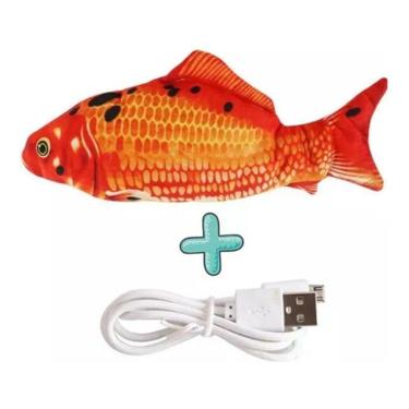 Imagem de Brinquedo Gato Peixe Eletrico Interativo Simulação + Usb