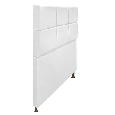Imagem de Cabeceira Damares 90 Cm Solteiro Com Botonê Suede Branco
