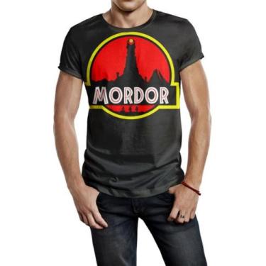 Imagem de Camiseta Ragla Masculina Senhor Dos Aneis Mordor Ref:738 - Smoke