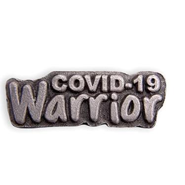 Imagem de STOCKPINS Broche de lapela Guerreiro Covid-19 Presente perfeito para enfermeiros, cna's, médicos e qualquer primeiro respoder ou trabalhador da linha de frente, metal, Metal