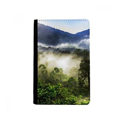 Imagem de Porta-passaporte Notecase Burse Capa Carteira Capa para Cartão com Cenário de Natureza Ciência Florestal Nevoeiro, Multicolor