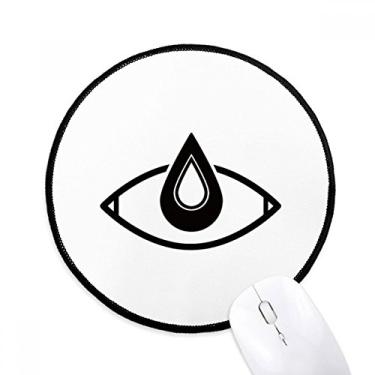 Imagem de Mouse pad para decoração de olhos preto com padrão vetorial para computador