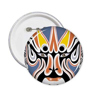 Imagem de Broche de cabeça de ópera de Peking Colorido Suowulong Emblema de botão Decoração 5 peças
