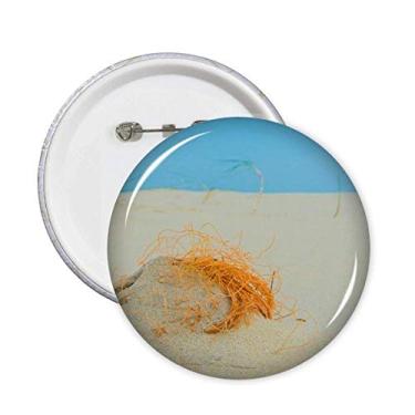 Imagem de Broche de imagem de linha laranja oceano areia praia praia broche emblema acessório decoração 5 peças