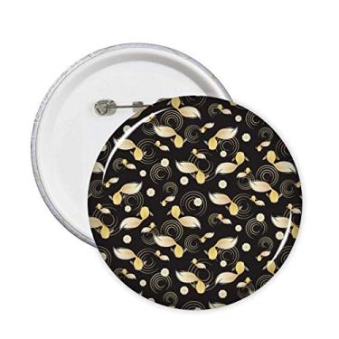 Imagem de Emblema de flores onduladas repetidamente, Japão, broches, botões, decoração, 5 peças