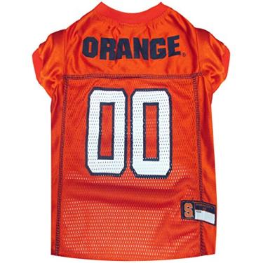 Imagem de Pets First NCAA College Syracuse Camiseta de malha laranja para cães e gatos, PP. Camisa de cachorro grande licenciada com seu time favorito de futebol/basquete universitário