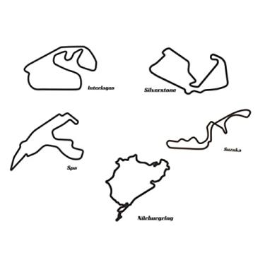 Imagem de Kit Quadrinhos 5 Pistas/Decoração, F1 - Fórmula 1 - Toque 3D Cor:Preto