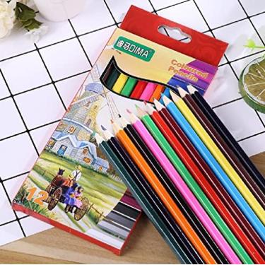 Imagem de MOOKEENONE Conjunto de 12 lápis de cor profissional para desenho de arte suprimentos de pintura, jardim secreto, acessórios infantis