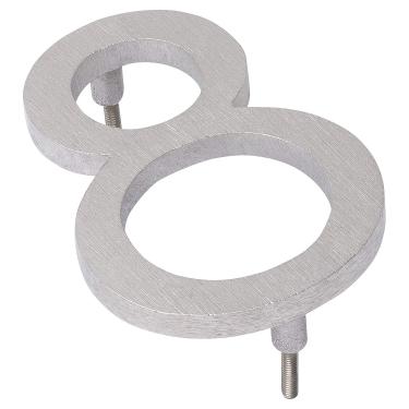 Imagem de Montague Metal Products MHN-08-F-BA1-8 números de casa, 20 cm, alumínio escovado polido