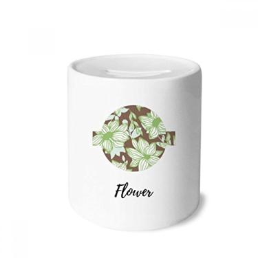 Imagem de DIYthinker Caixa de moedas de cerâmica verde marrom com tinta para plantas