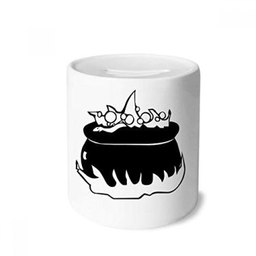 Imagem de DIYthinker Fire Happy Fear Halloween Dinheiro Caixa de Cerâmica Porta-Moedas Presente