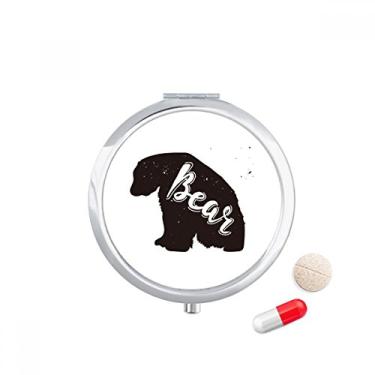 Imagem de Urso polar e estojo de comprimidos de animais brancos, caixa de armazenamento de remédios