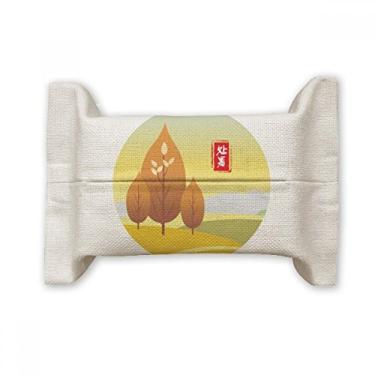 Imagem de Stopping Heat Twenty Four Solar Term Capa de papel para lenços faciais Saco de linho de algodão