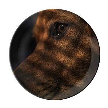 Imagem de Prato de imagem sentimental de animal de estimação para cachorro decorativo de porcelana Salver louças de jantar