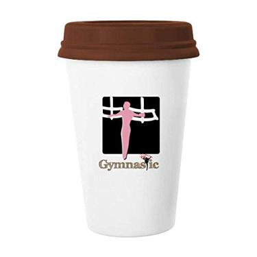 Imagem de China Sports Anéis de Ginástica Olímpicos Caneca Café Copo Cerâmica Copo Tampa