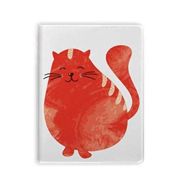 Imagem de Caderno de capa macia com estampa de gato gordo, laranja, sorrindo