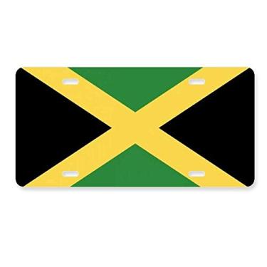 Imagem de DIYthinker Jamaica Bandeira Nacional América do Norte Placa de Carro Decoração de Carro Acessório de Aço Inoxidável