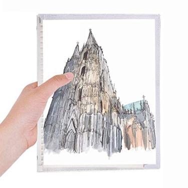 Imagem de Caderno Catedral de Colônia na Alemanha Caderno Folhas Soltas Diário de Papelaria Recarregável