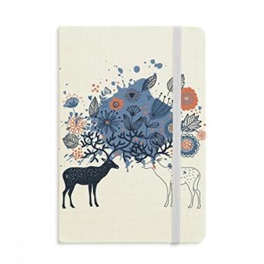 Imagem de Caderno de folhas de alce para casal, alce, folhas de alce, capa dura de tecido, diário clássico