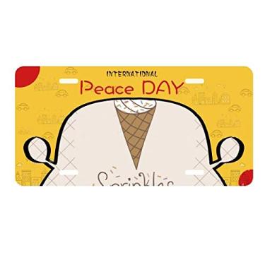 Imagem de DIYthinker Agulha colorida de chocolate, sorvete doce, placa de automóvel, decoração de carro, dia da paz