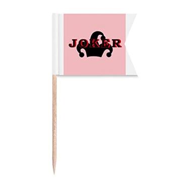 Imagem de Marcação de etiquetagem monocromática do Coringa de Cartas de Jogar para Bolo de Festa Comida de Queijo