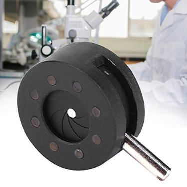 Imagem de JADPES Diafragma de íris para microscópio, ajustável, microscópio, adaptador de íris, abertura ajustável, diafragma óptico para microscópio (SK6)