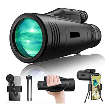Imagem de Telescópio monocular 12X50 de alta definição com suporte para smartphone, impermeável anti-nevoeiro, para observação de pássaros, acampamento e viagem