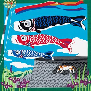 Imagem de FUROSHIKI- Japanese Wrapping Cloth (Sketches of Cat : Carp streamer, May in Japan)