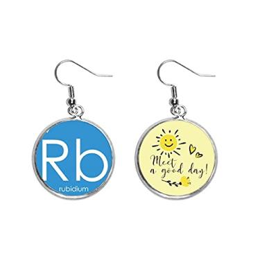 Imagem de Chestry Elementos Mesa de Período Alcali Metal Rubídio Gota de Orelha Sol Brincos Joias Moda