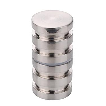 Imagem de Maçaneta da porta de vidro puxador do puxador da porta do banheiro alças do armário do chuveiro com diâmetro de 1,2 polegadas de alumínio escovado/prata com parafuso, A, escovado