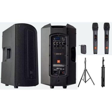 Imagem de Caixa de Som JBL Max 12 A BT (PAR)+ 2 Mic sem fio + 2 Tripés