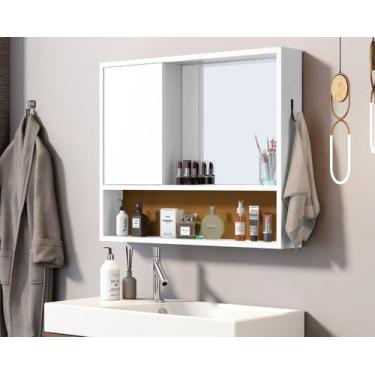 Imagem de Armario Com Espelho  Amon Para Banheiro Pequeno E Medio, Armario De Ba