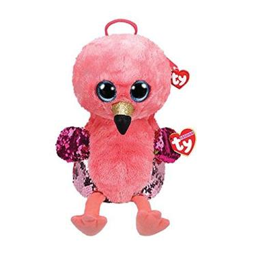 Imagem de Mochila Infantil Pelúcia Paetê Peq Ty Flamingo Gilda 5016