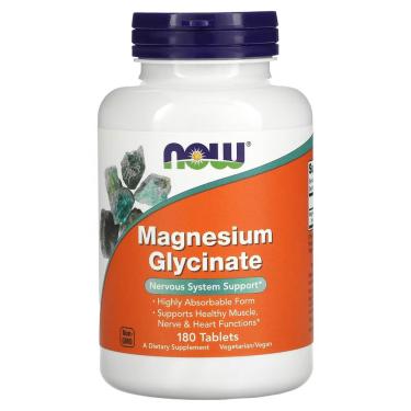 Imagem de Magnésio Glicinato 180 Tabletes - Now Foods - Importado de original usa - Magnesium Glycinate