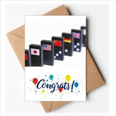 Imagem de DIYthinker Pai Gow Dice Flag Jogos Cartões de Casamento Parabéns Envelopes de Saudação