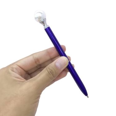 Imagem de Caneta Metal Luxo Pérola Ponta Esferográfica 0.7 mm Papelaria Escolar (Marinho)