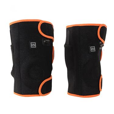 Imagem de Joelheira Aquecida Recarregável USB Amortecimento Quente 3 Temperatura Ajustável Lavável Joelheira Aquecida para Caminhadas Ciclismo (Plugue UE 100-240V)