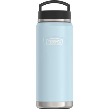 Imagem de THERMOS Garrafa de água ICON SERIES com tampa rosqueada - 1,134 g, geleira - Garrafa de água isolada a vácuo de aço inoxidável com tampa