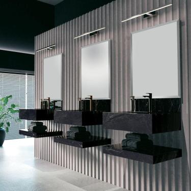 Imagem de Prateleira em Porcelanato Para Banheiro 80cm Pró Blu Black