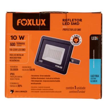 Imagem de Foxlux Refletor LED 10W 6500K Preto Bivolt