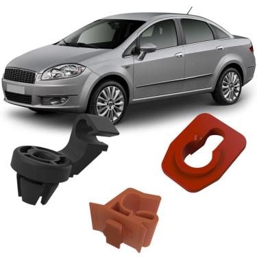 Imagem de Kit Fixação Grampos Presilhas Da Haste Vareta Capô Liena 2009 2010 2011 2012 2013 2014