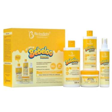 Imagem de Kit Completo Bebeloo Banana com Shampoo, Condicionador, Máscara Capilar e Spray Desembaraçante