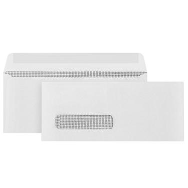 Imagem de 500 No. 9 envelopes de segurança de janela única, selo grosso com goma, projetado para envio seguro de cheques de folha de pagamento, faturas QuickBooks, correio de devolução e declarações de negócios - 3 7/8 x 8 7/8