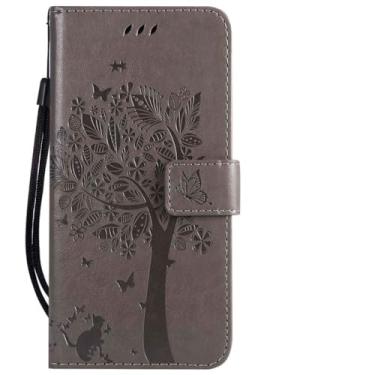 Imagem de Capinha para samsung galaxy a11 a21s a31 a41 a51 a71 a14 a24 a34 a54 5g flip capa de telefone de couro do plutônio, g2, cinza, para samsung a34 5g