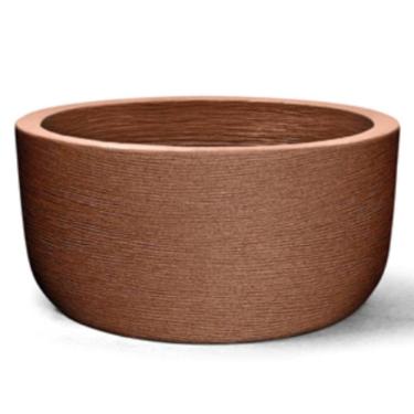 Imagem de Vaso Grafiato Redondo Baixo 15 (7L) Cor Ferrugem NUTRIPLAN