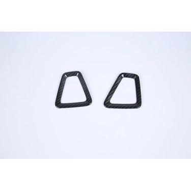 Imagem de Luyhok Capa de moldura de acabamento de saída de ventilação de ar condicionado para carro sobre o banco dianteiro, compatível com Volvo XC60 Review 2018-2024 Tampa de ventilação de ar fiversilver de