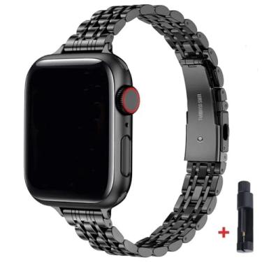 Imagem de Waillynice Capa + pulseira de silicone inteligente para Apple Watch séries 3, 4, 5, 6, Se 7 e 8 de 45 mm, 44 mm, 41 mm, 42 e 40 mm (série 6SE54 de 44 mm, K)