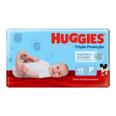 Imagem de Fralda Descartável Huggies Tripla Proteção Mega Tamanho P - 9 Pacotes