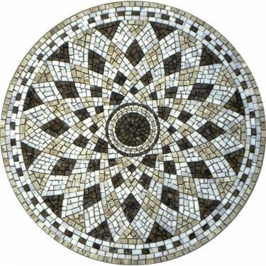 Imagem de Piso Em Mosaico Romano Semente De Girassol I Tamanho 130cm