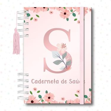 Imagem de Caderneta de Saúde da Criança, Caderno de Vacinação, Alfabeto Floral Rosa, 118 Páginas, 21,5 x 15,5 cm (S)